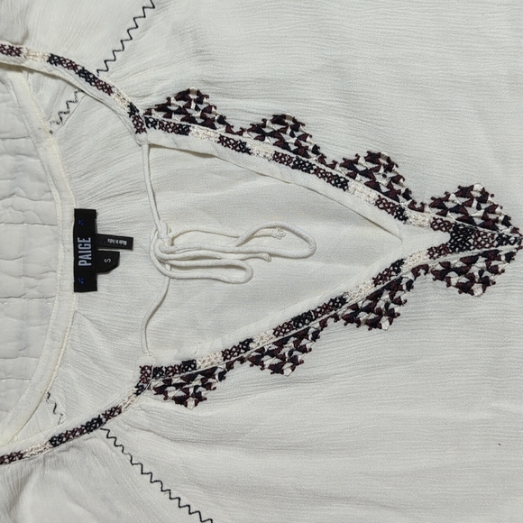 PAIGE Chessa Top Women's Sheer Flowy Blouse - Picture 4 of 10